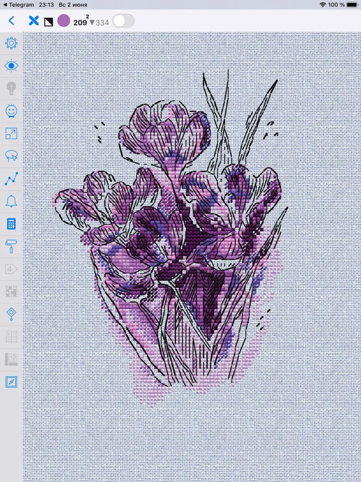 Krokus Flower - PDF Cross Stitch Pattern