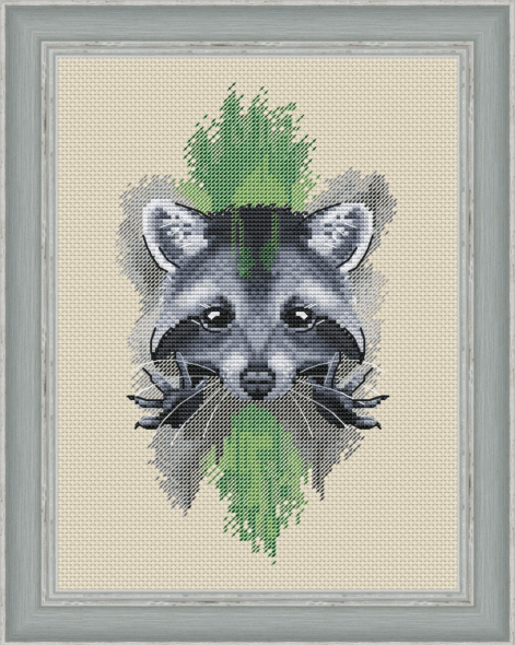 Raccoon - PDF Cross Stitch Pattern - Wizardi