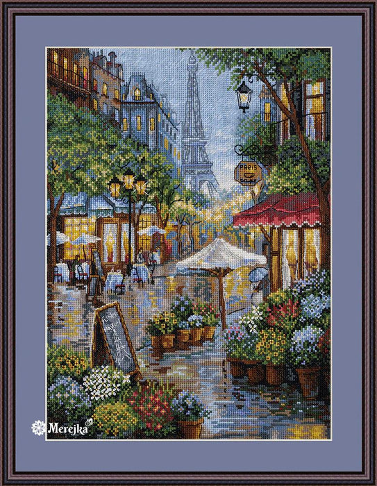 Rainy Paris K-162 Counted Cross-Stitch Kit - Wizardi