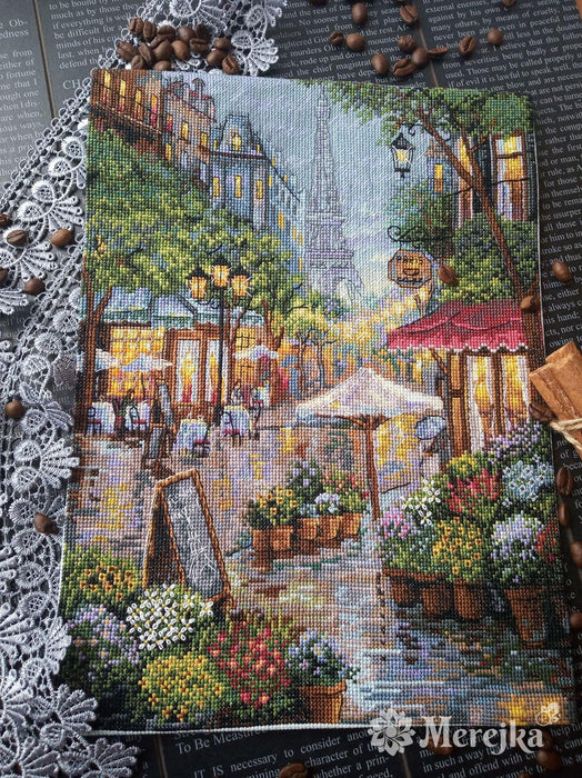 Rainy Paris K-162 Counted Cross-Stitch Kit - Wizardi