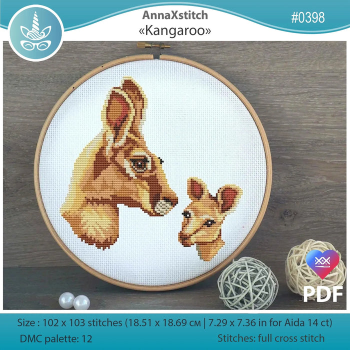 Kangaroo - PDF Cross Stitch Pattern