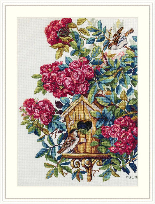 Rose Bush K-150 Counted Cross-Stitch Kit - Wizardi