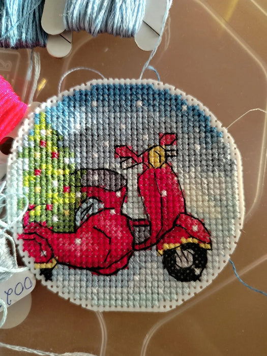 Christmas Ball. Moped - PDF Cross Stitch Pattern