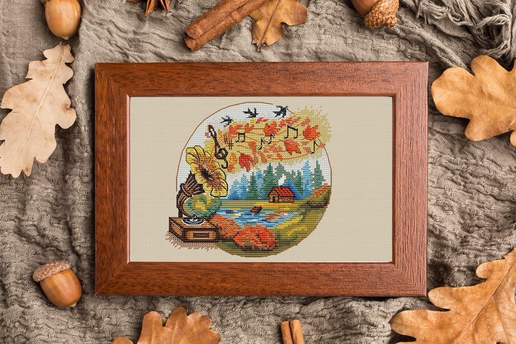 Autumn Music - PDF Cross Stitch Pattern