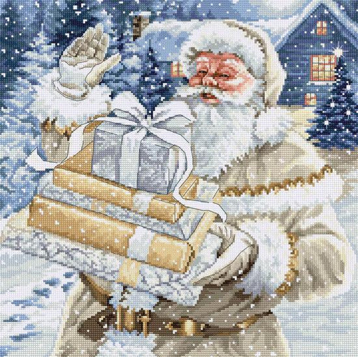 Santa and Pressies BU5034L Counted Cross-Stitch Kit - Wizardi