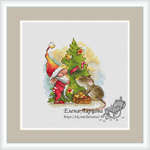 Santa's Helper-1 - PDF Cross Stitch Pattern - Wizardi