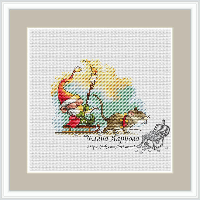 Santa's Helper-2 - PDF Cross Stitch Pattern - Wizardi