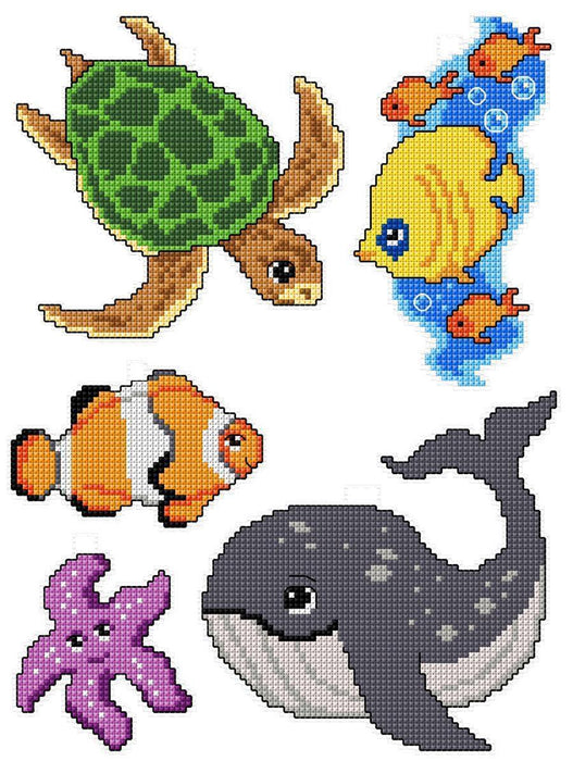 "Sea Dwellers" 101CS Counted Cross-Stitch Kit - Wizardi