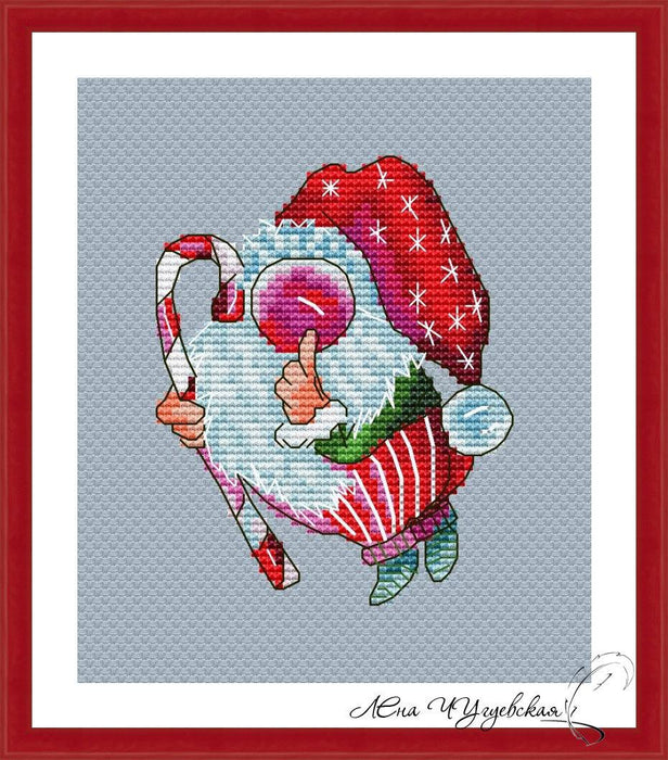 Secret gnome - PDF Cross Stitch Pattern - Wizardi