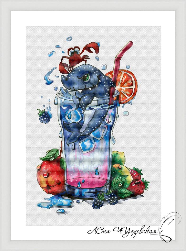 Shark Nibbler - PDF Cross Stitch Pattern - Wizardi