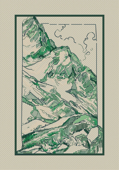 Sketch. Mountain - PDF Cross Stitch Pattern