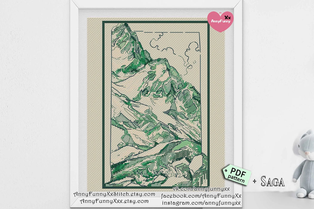 Sketch. Mountain - PDF Cross Stitch Pattern