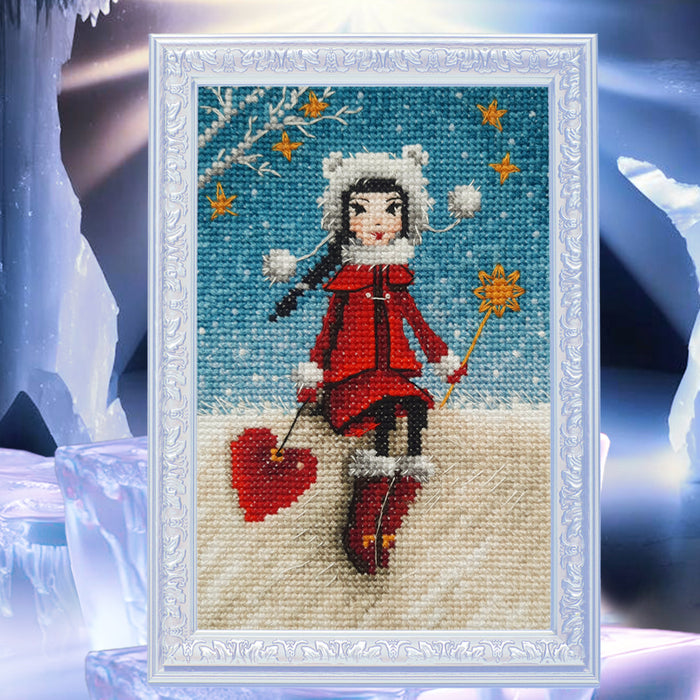 Snow tenderness C378 Counted Cross Stitch Kit - Wizardi