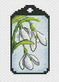 Keychains. Snowdrops - PDF Cross Stitch Pattern