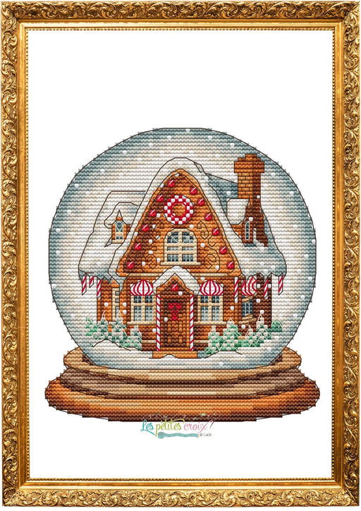 Snowball Gingerbread House - PDF Cross Stitch Pattern - Wizardi