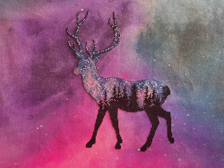 Space Deer - PDF Cross Stitch Pattern - Wizardi