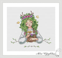 Spring Fairy - PDF Cross Stitch Pattern - Wizardi