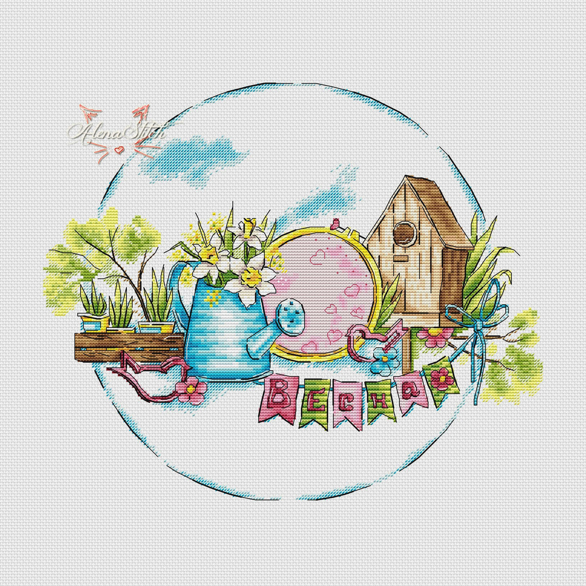 Spring - PDF Cross Stitch Pattern - Wizardi