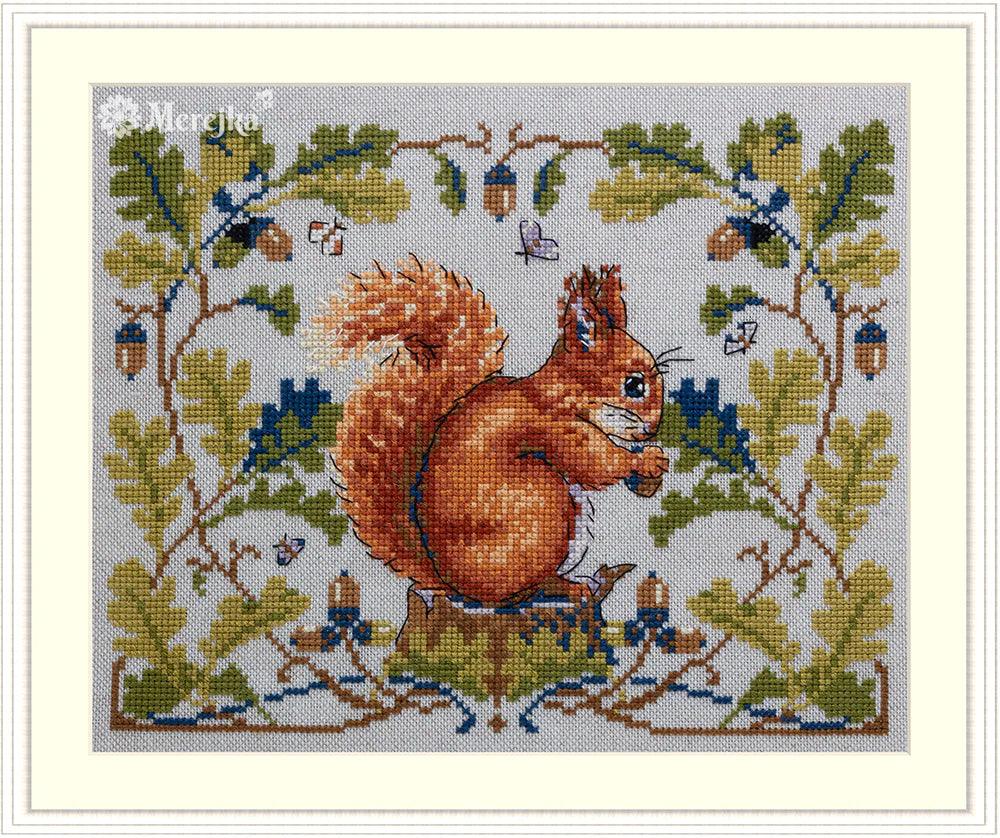 Squirrel K-146A Counted Cross-Stitch Kit - Wizardi
