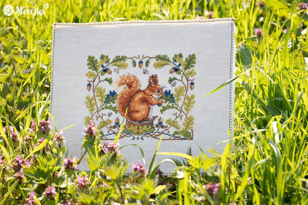 Squirrel K-146A Counted Cross-Stitch Kit - Wizardi