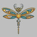 Steampunk Dragonfly - PDF Cross Stitch Pattern - Wizardi