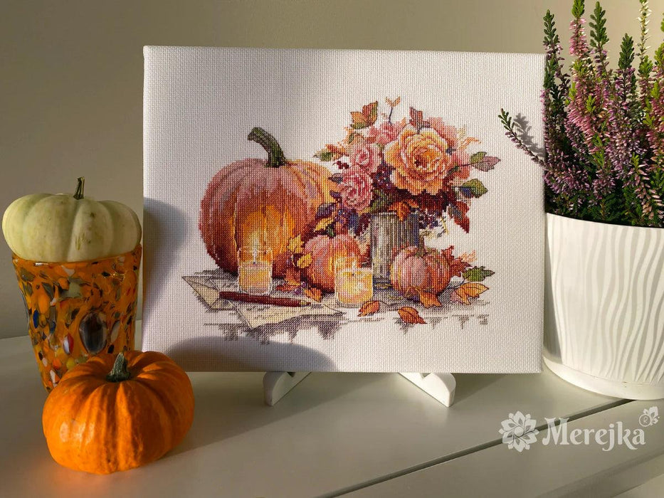 Still Life with Pumpkins K-241A Counted Cross-Stitch Kit - Wizardi