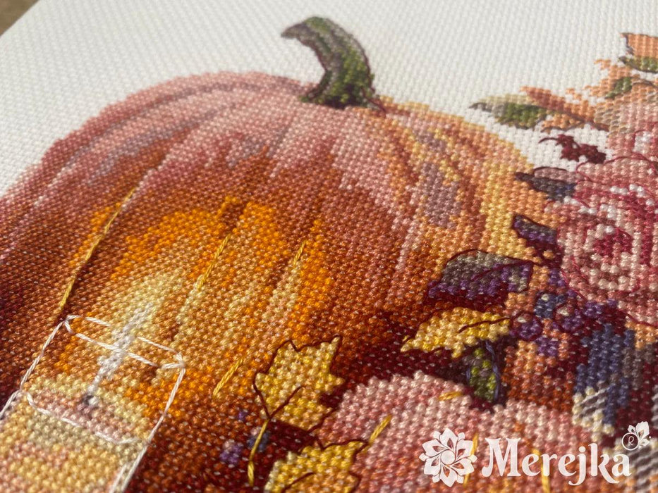 Still Life with Pumpkins K-241A Counted Cross-Stitch Kit - Wizardi