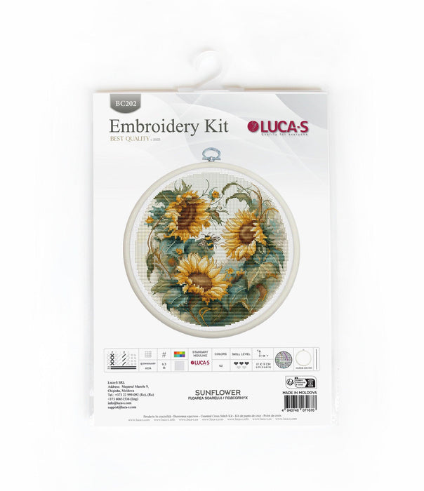 Sunflower BC202L Counted Cross-Stitch Kit - Wizardi