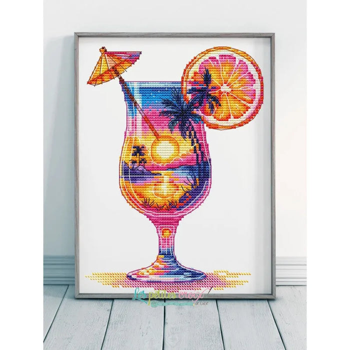 Sunset cocktail - PDF Cross Stitch Pattern