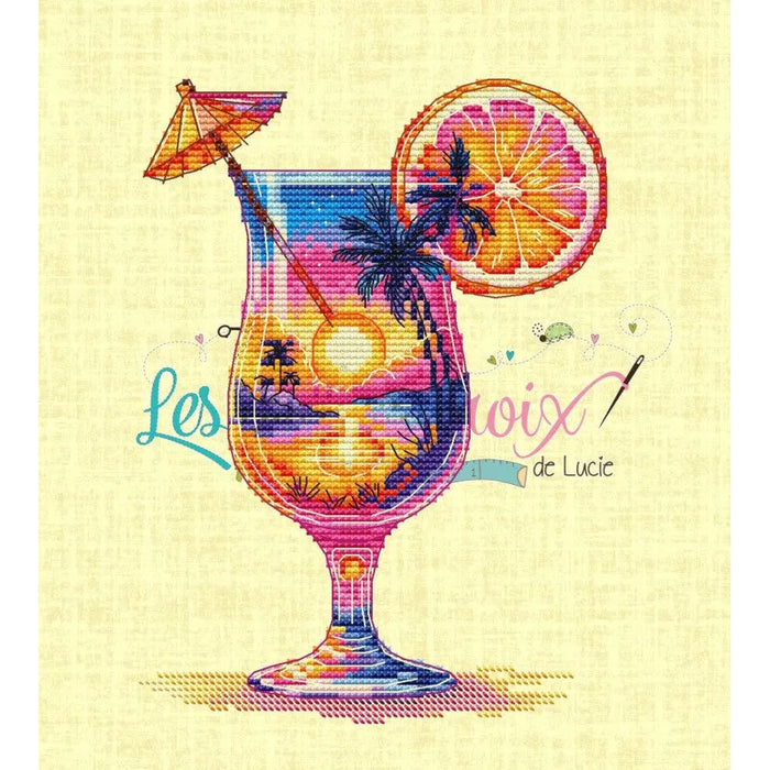 Sunset cocktail - PDF Cross Stitch Pattern