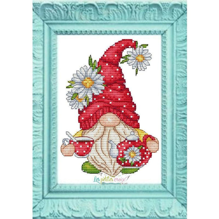 Tea Gnome - PDF Cross Stitch Pattern - Wizardi