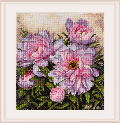 Tender Peonies K-177 Counted Cross-Stitch Kit - Wizardi