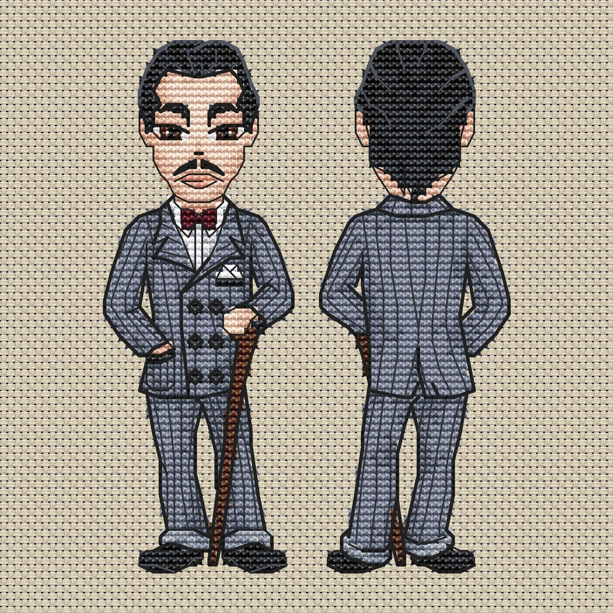 The Addams Family: Gomez - PDF Cross Stitch Pattern - Wizardi