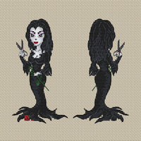 The Addams Family: Morticia - PDF Cross Stitch Pattern - Wizardi