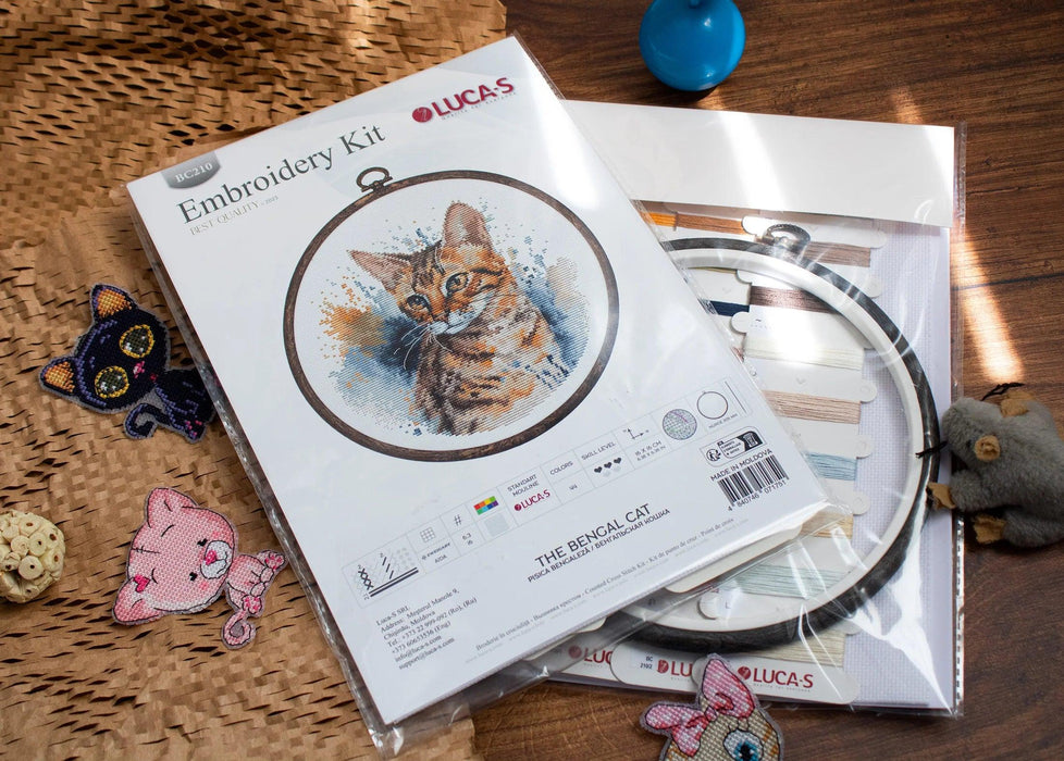 The Bengal Cat BC210l Counted Cross-Stitch Kit - Wizardi