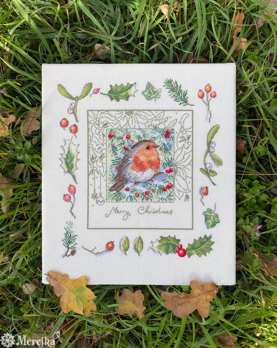 The Christmas Robin K-224 Counted Cross-Stitch Kit - Wizardi