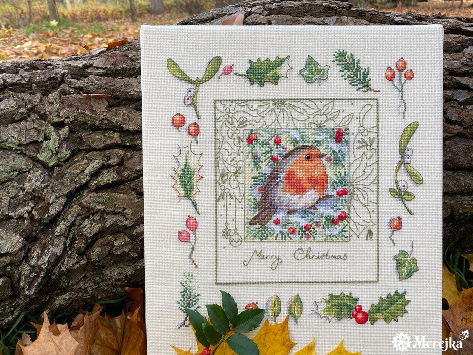 The Christmas Robin K-224 Counted Cross-Stitch Kit - Wizardi