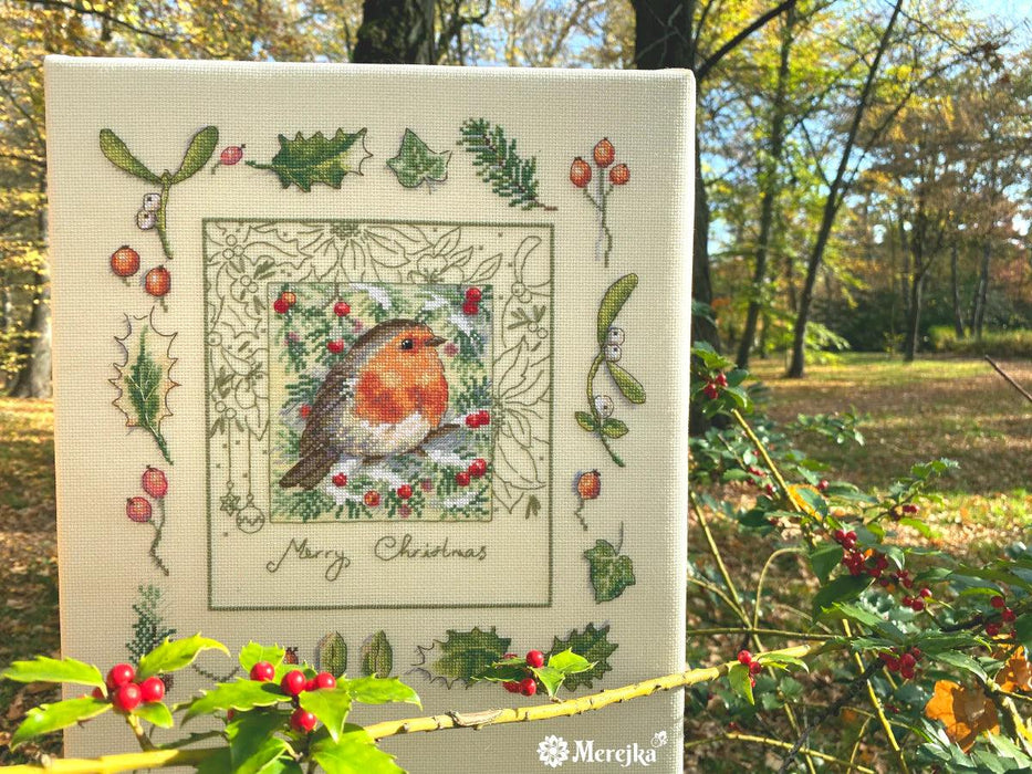 The Christmas Robin K-224 Counted Cross-Stitch Kit - Wizardi