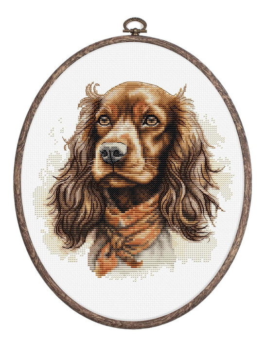 The Cocker Spaniel BC223L Counted Cross-Stitch Kit - Wizardi