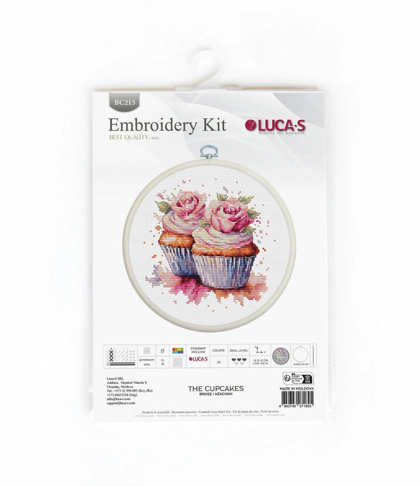 The Cupcakes BC215L Counted Cross-Stitch Kit - Wizardi