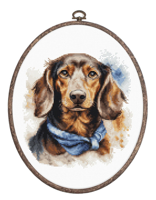 The Dachshund BC222L Counted Cross-Stitch Kit - Wizardi