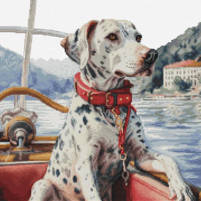 The Dalmatian on Lake Como BU5039L Counted Cross-Stitch Kit - Wizardi