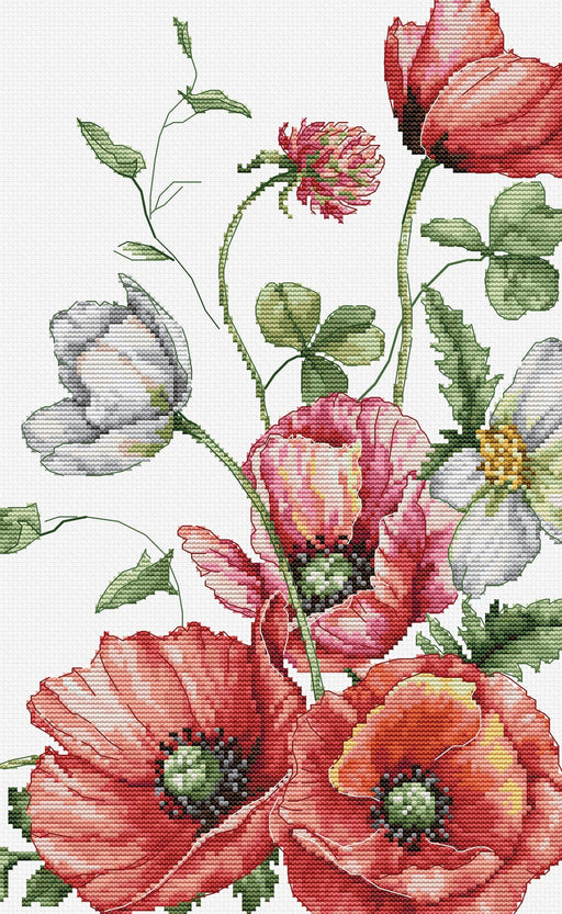 The Field Poppies B7020L Counted Cross-Stitch Kit - Wizardi