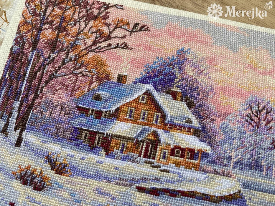 The First Snow K-240 Counted Cross-Stitch Kit - Wizardi