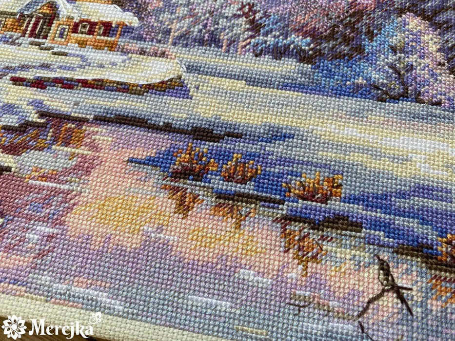 The First Snow K-240 Counted Cross-Stitch Kit - Wizardi