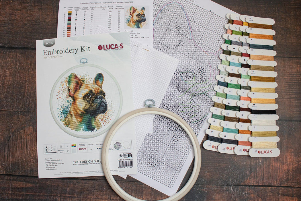 The French Bulldog BC207l Counted Cross-Stitch Kit - Wizardi