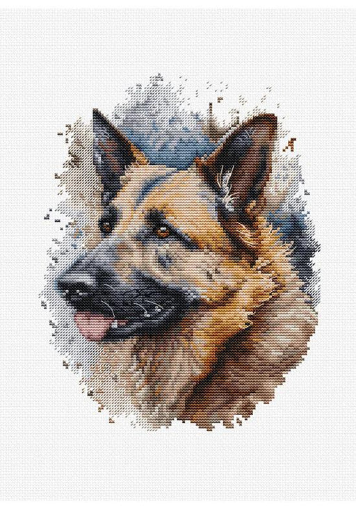 The German Shepherd BC214L Counted Cross-Stitch Kit - Wizardi