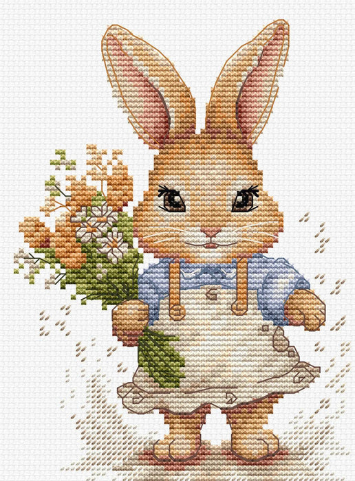 The Happy Bunny B1410L Counted Cross-Stitch Kit - Wizardi