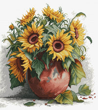 The Sunflowers B7021L Counted Cross-Stitch Kit - Wizardi