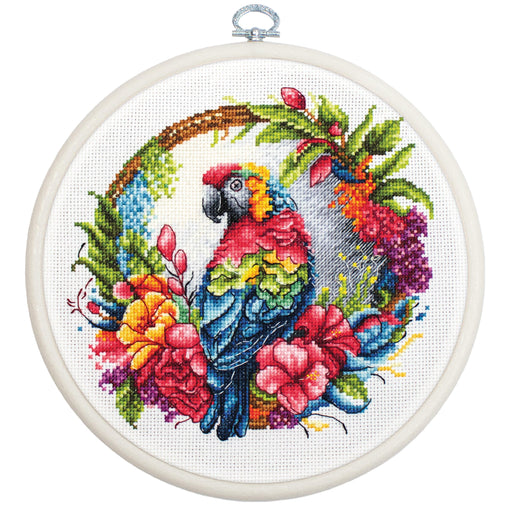 The Tropical Parrot BC201L Counted Cross-Stitch Kit - Wizardi